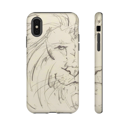 Flowing Lion Sketch phone case | Wildlife Art | Tough Cases