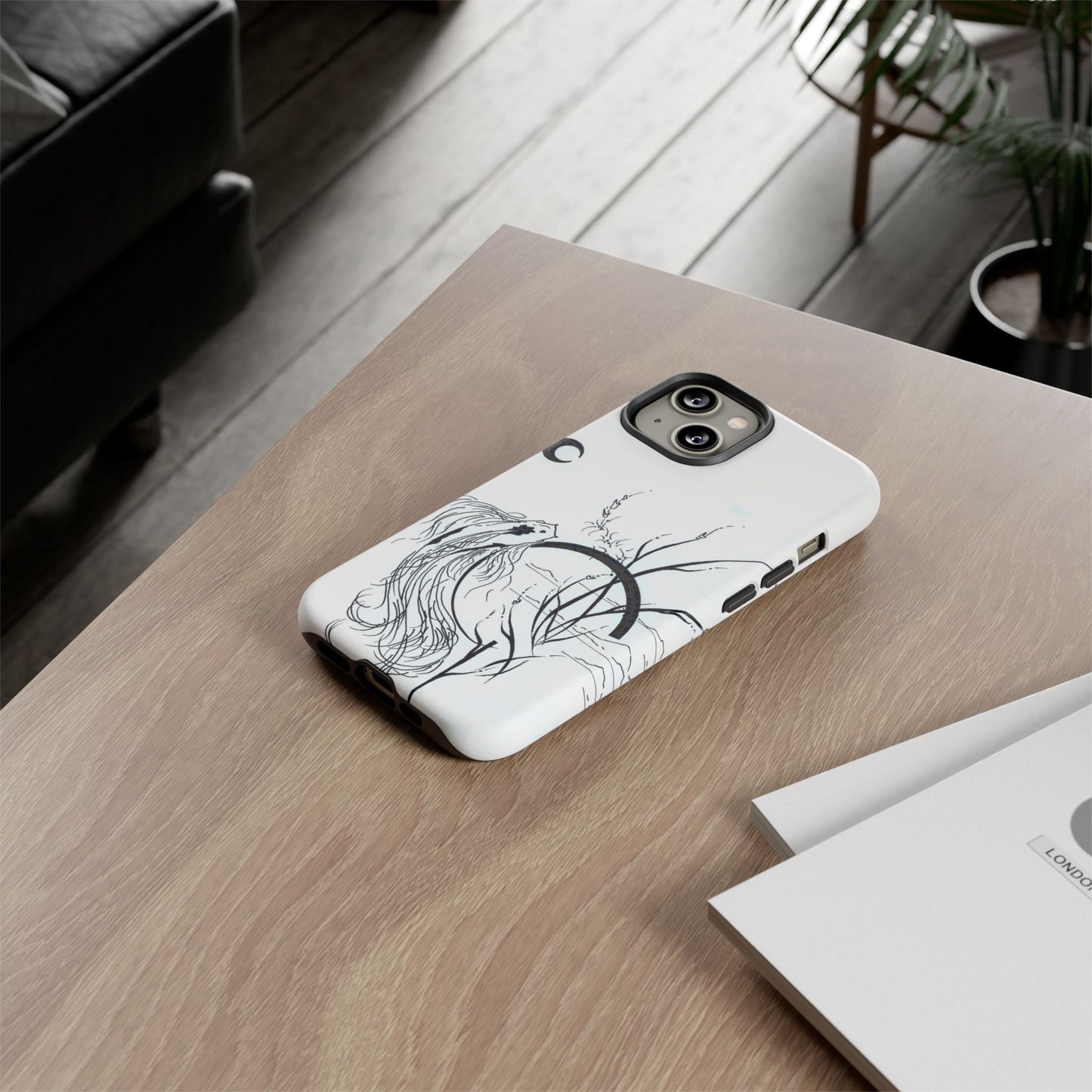 At Ease Koi Illustration phone case | Minimalist Line Art | Tough Cases