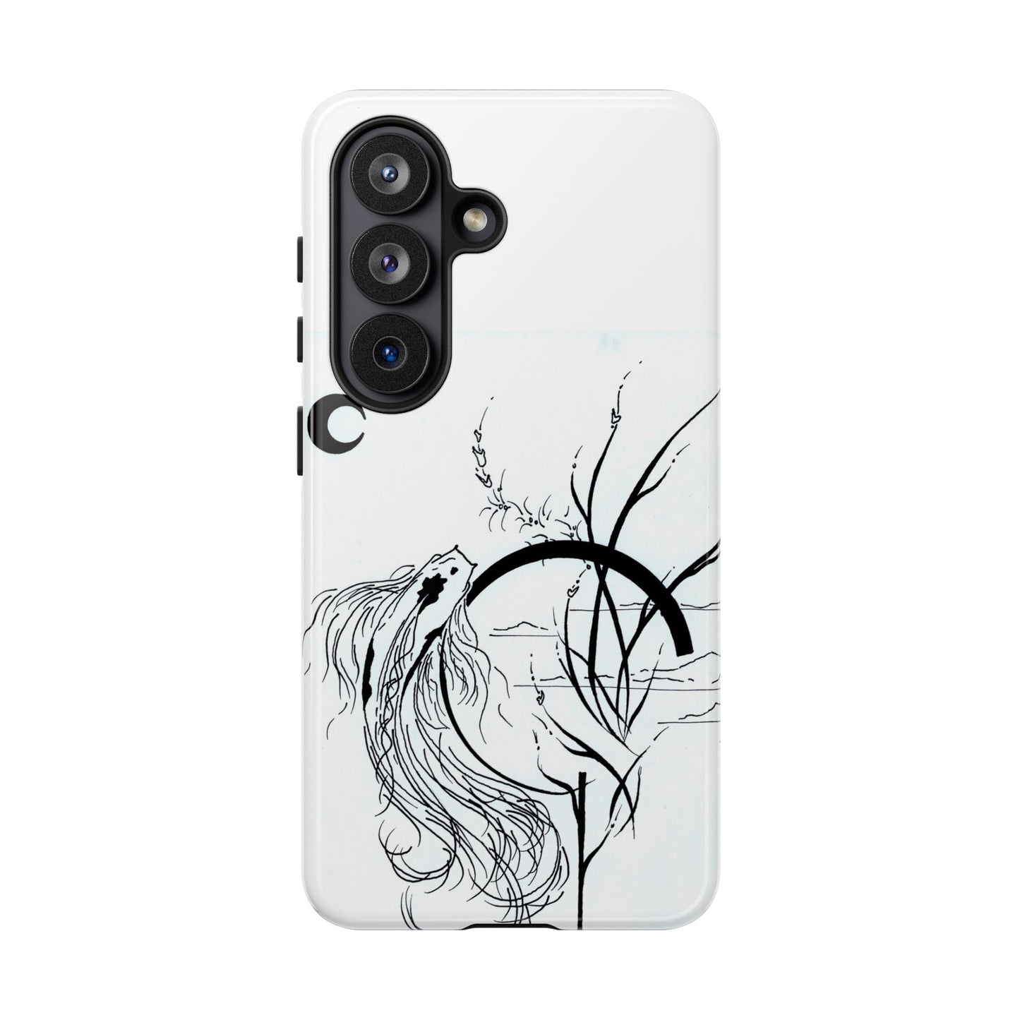 At Ease Koi Illustration phone case | Minimalist Line Art | Tough Cases