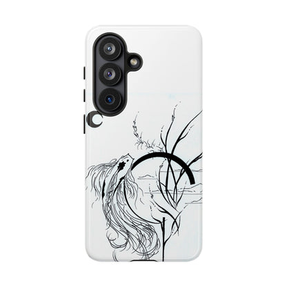At Ease Koi Illustration phone case | Minimalist Line Art | Tough Cases