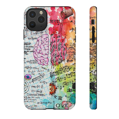 Brain Hemispheres Collage Phone Case | Tough Cases | Abstract Art Phone Case
