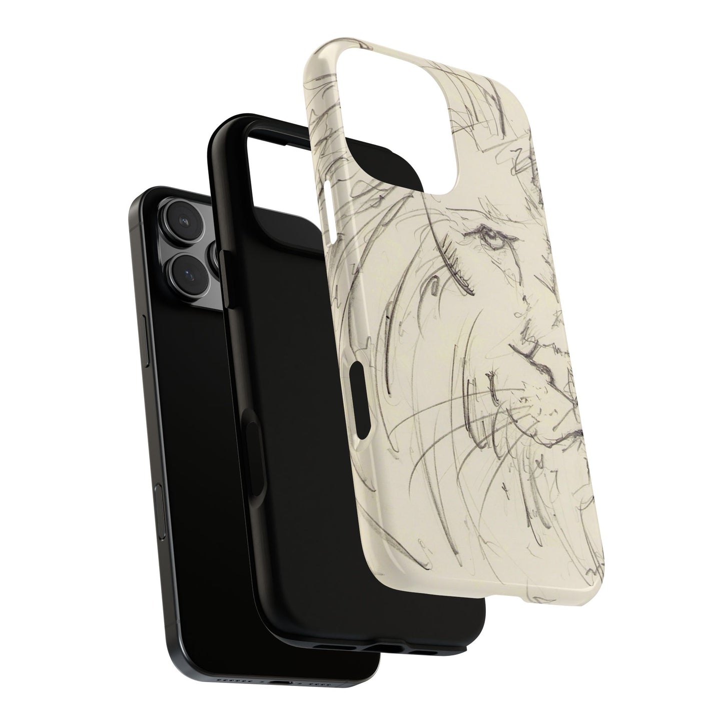 Flowing Lion Sketch phone case | Wildlife Art | Tough Cases