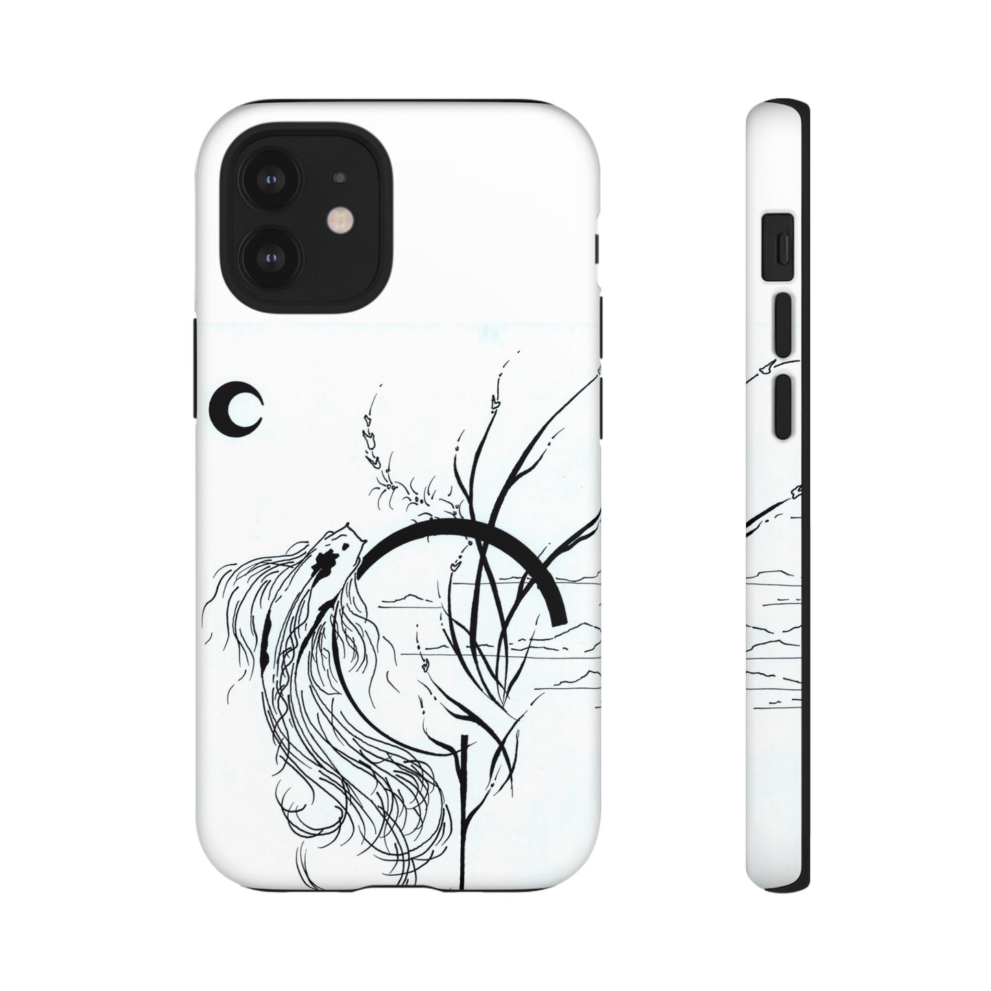 At Ease Koi Illustration phone case | Minimalist Line Art | Tough Cases