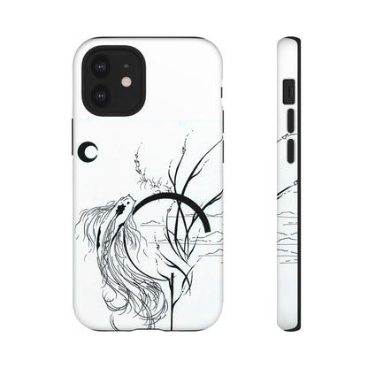 At Ease Koi Illustration phone case | Minimalist Line Art | Tough Cases