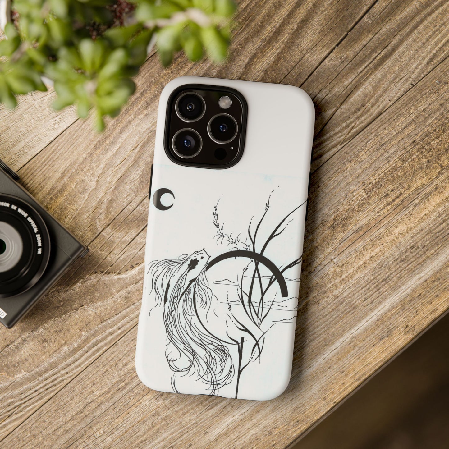 At Ease Koi Illustration phone case | Minimalist Line Art | Tough Cases