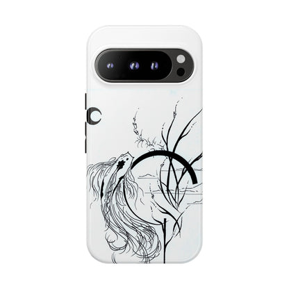 At Ease Koi Illustration phone case | Minimalist Line Art | Tough Cases