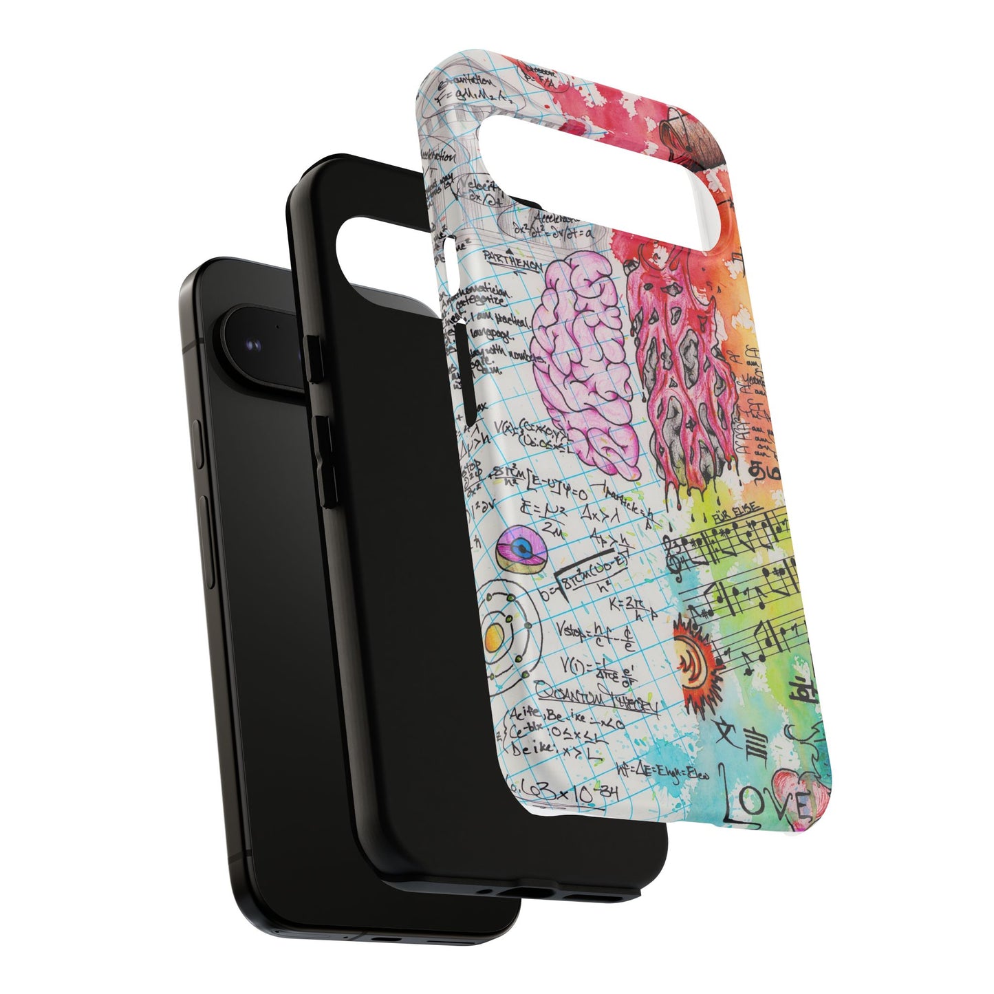 Brain Hemispheres Collage Phone Case | Tough Cases | Abstract Art Phone Case