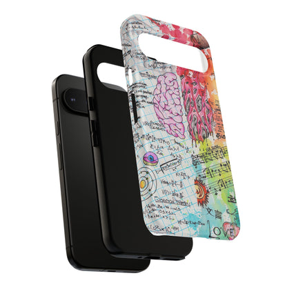 Brain Hemispheres Collage Phone Case | Tough Cases | Abstract Art Phone Case