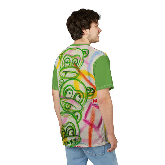 No Evil Monkey Stack Tee | All-Over Print Shirt | Graffiti Art