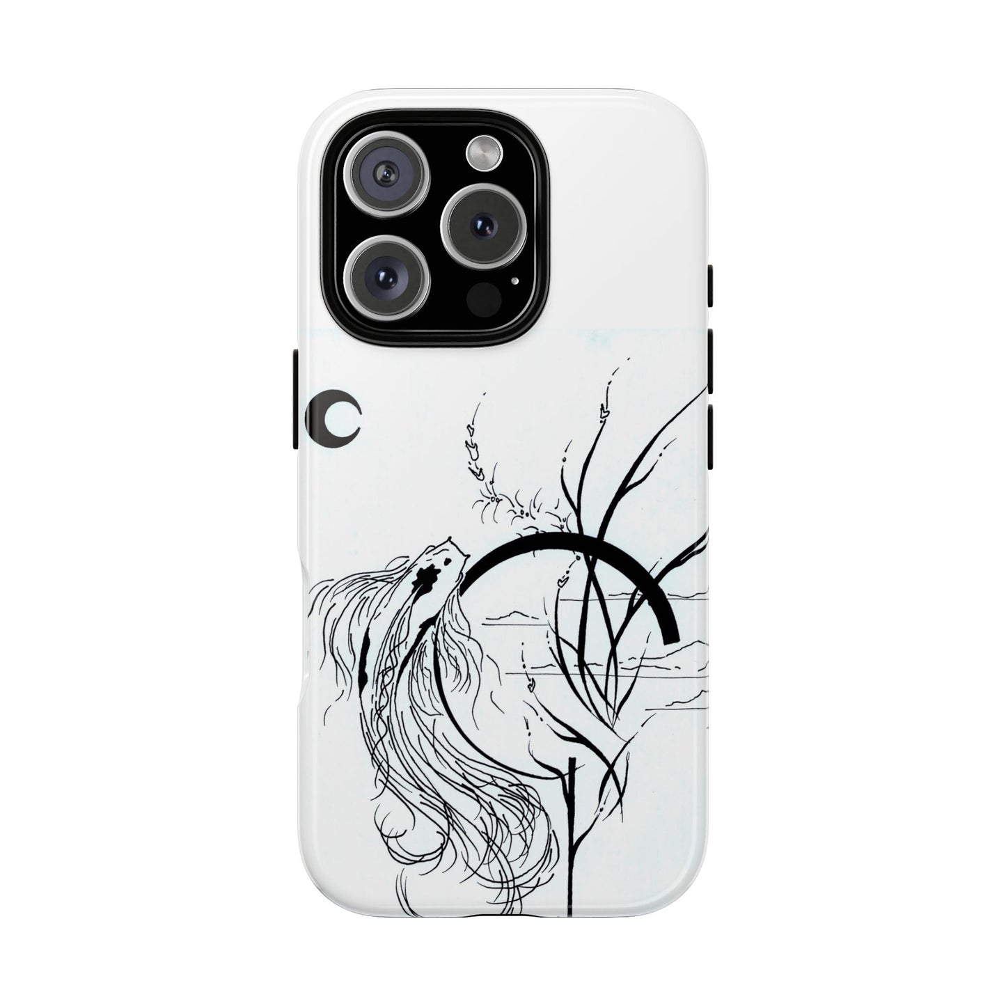 At Ease Koi Illustration phone case | Minimalist Line Art | Tough Cases