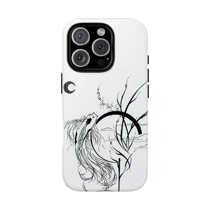 At Ease Koi Illustration phone case | Minimalist Line Art | Tough Cases