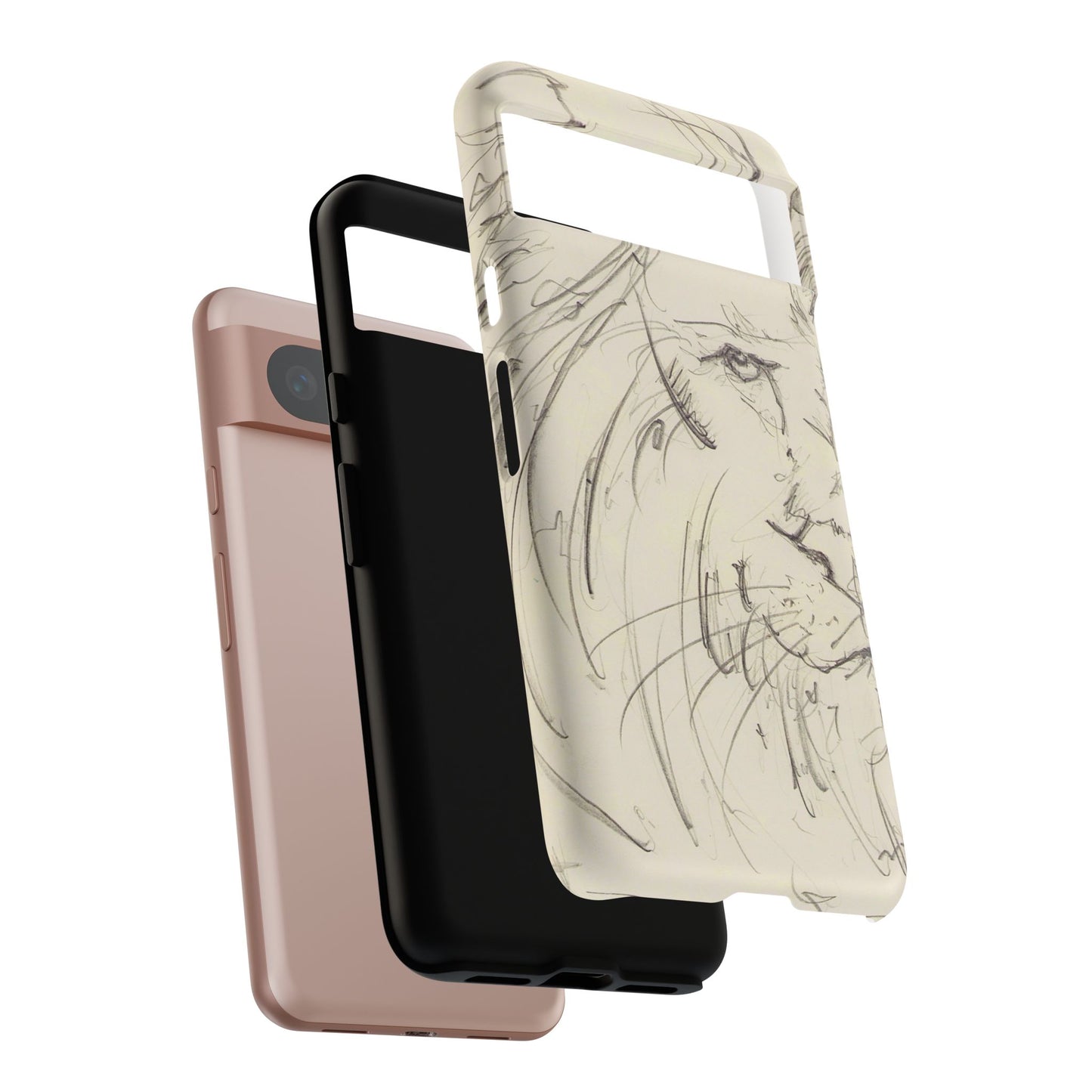 Flowing Lion Sketch phone case | Wildlife Art | Tough Cases