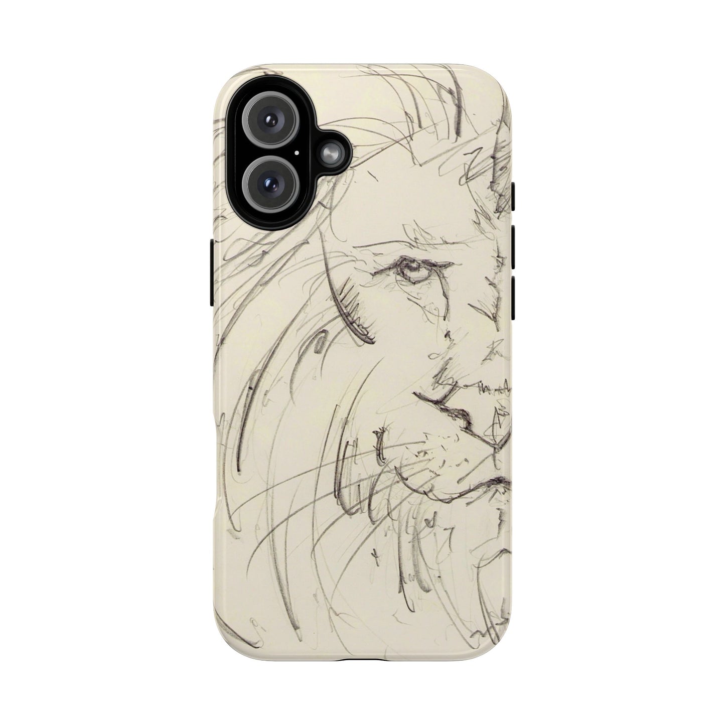 Flowing Lion Sketch phone case | Wildlife Art | Tough Cases