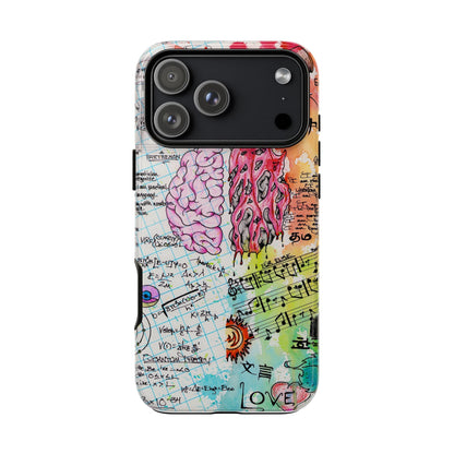 Brain Hemispheres Collage Phone Case | Tough Cases | Abstract Art Phone Case