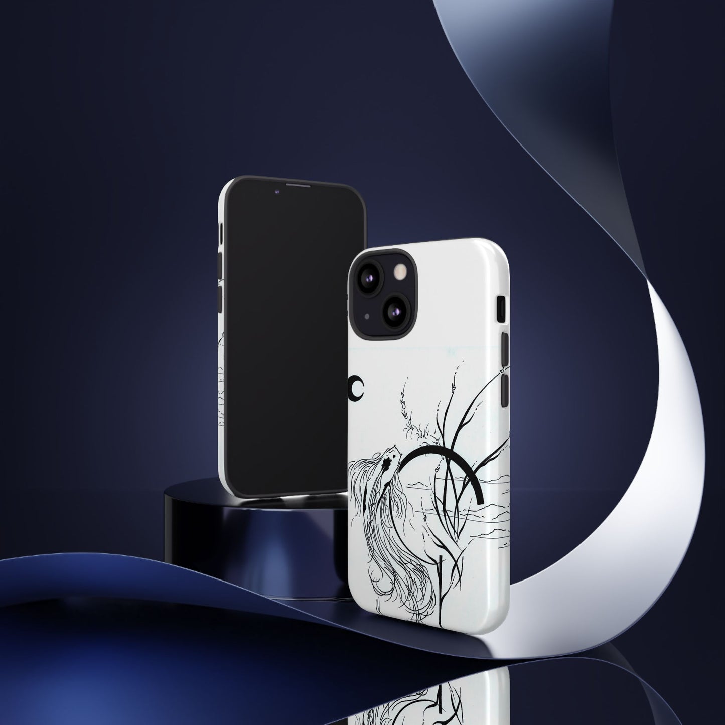 At Ease Koi Illustration phone case | Minimalist Line Art | Tough Cases