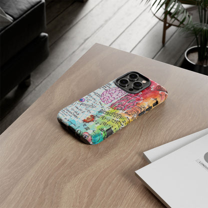 Brain Hemispheres Collage Phone Case | Tough Cases | Abstract Art Phone Case