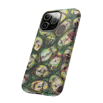 Abstract Sanity Faces Phone Case | Expressionist Face Art | Tough Case