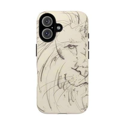 Flowing Lion Sketch phone case | Wildlife Art | Tough Cases