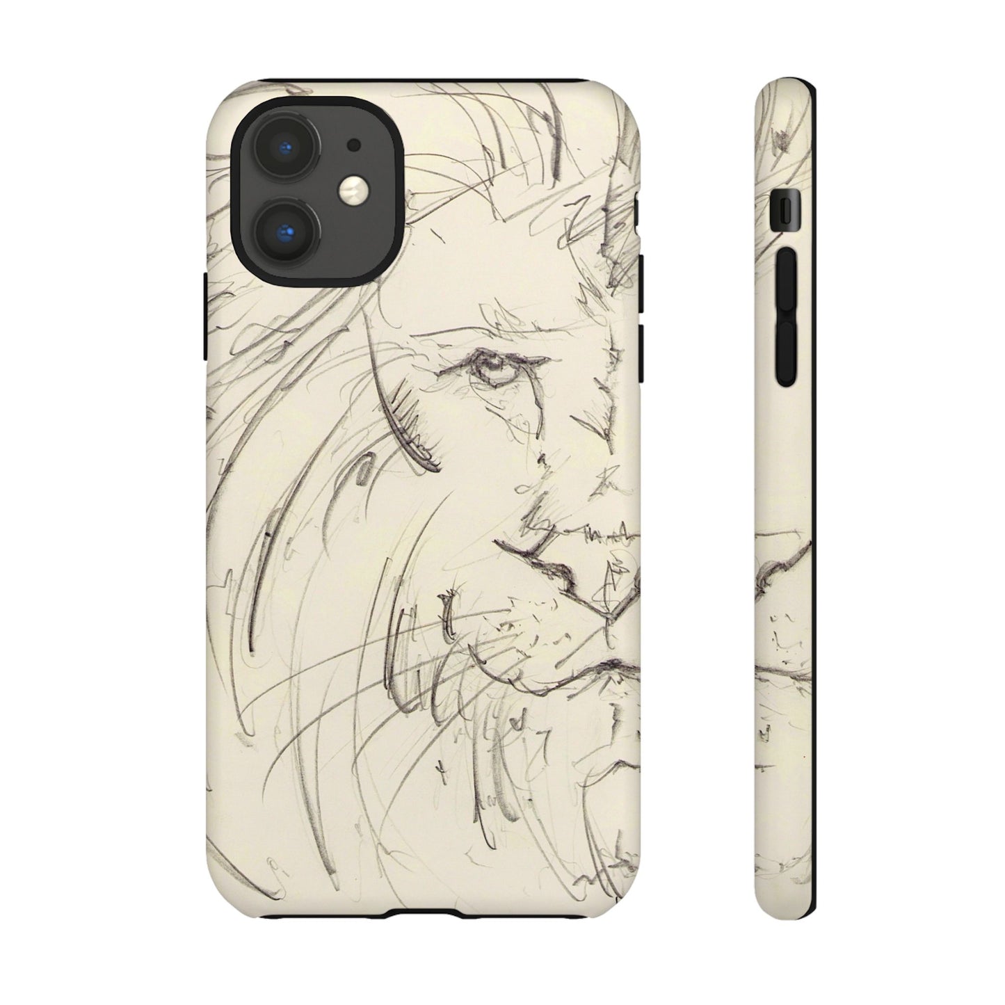 Flowing Lion Sketch phone case | Wildlife Art | Tough Cases