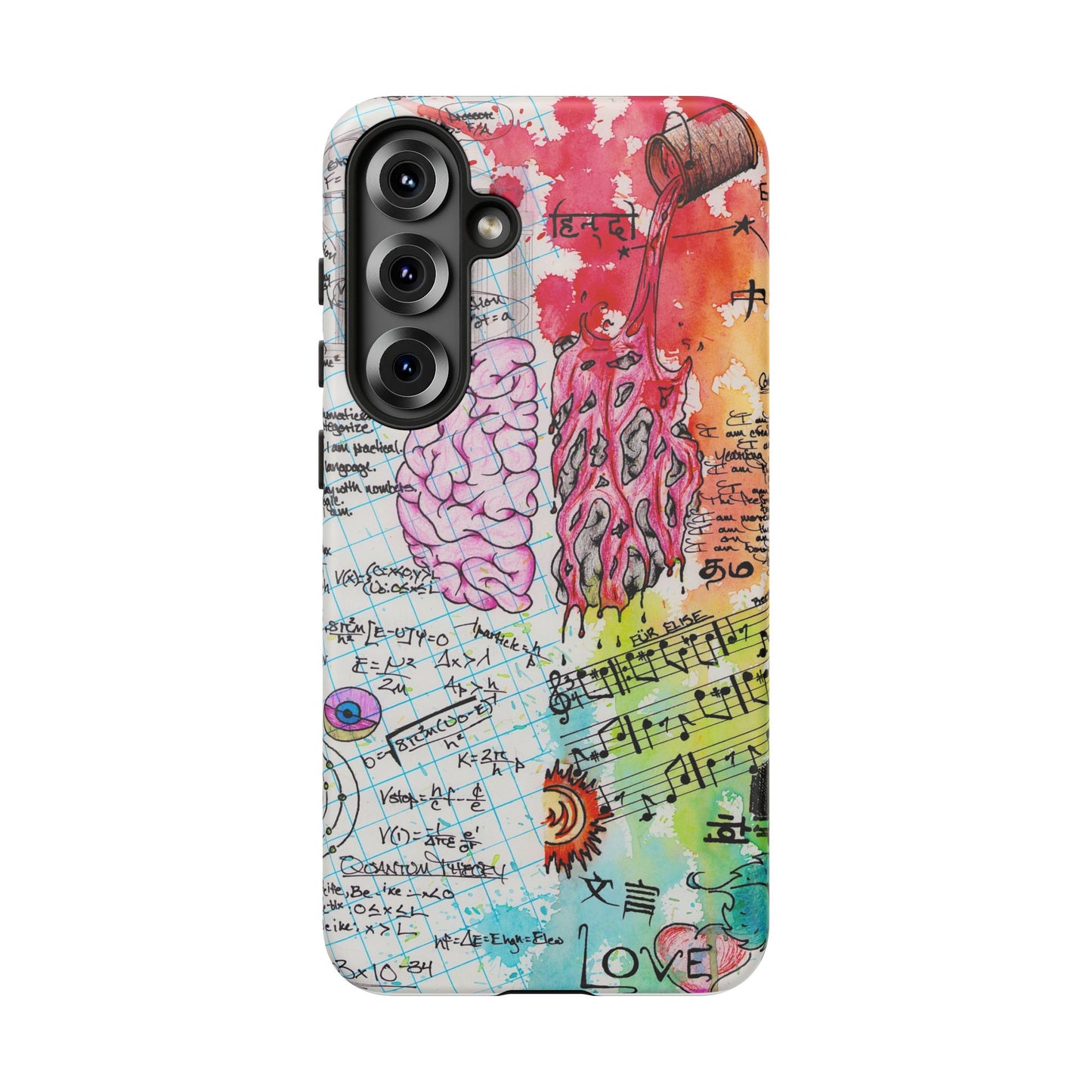 Brain Hemispheres Collage Phone Case | Tough Cases | Abstract Art Phone Case