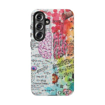 Brain Hemispheres Collage Phone Case | Tough Cases | Abstract Art Phone Case