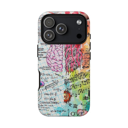 Brain Hemispheres Collage Phone Case | Tough Cases | Abstract Art Phone Case