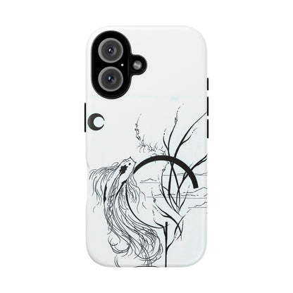 At Ease Koi Illustration phone case | Minimalist Line Art | Tough Cases