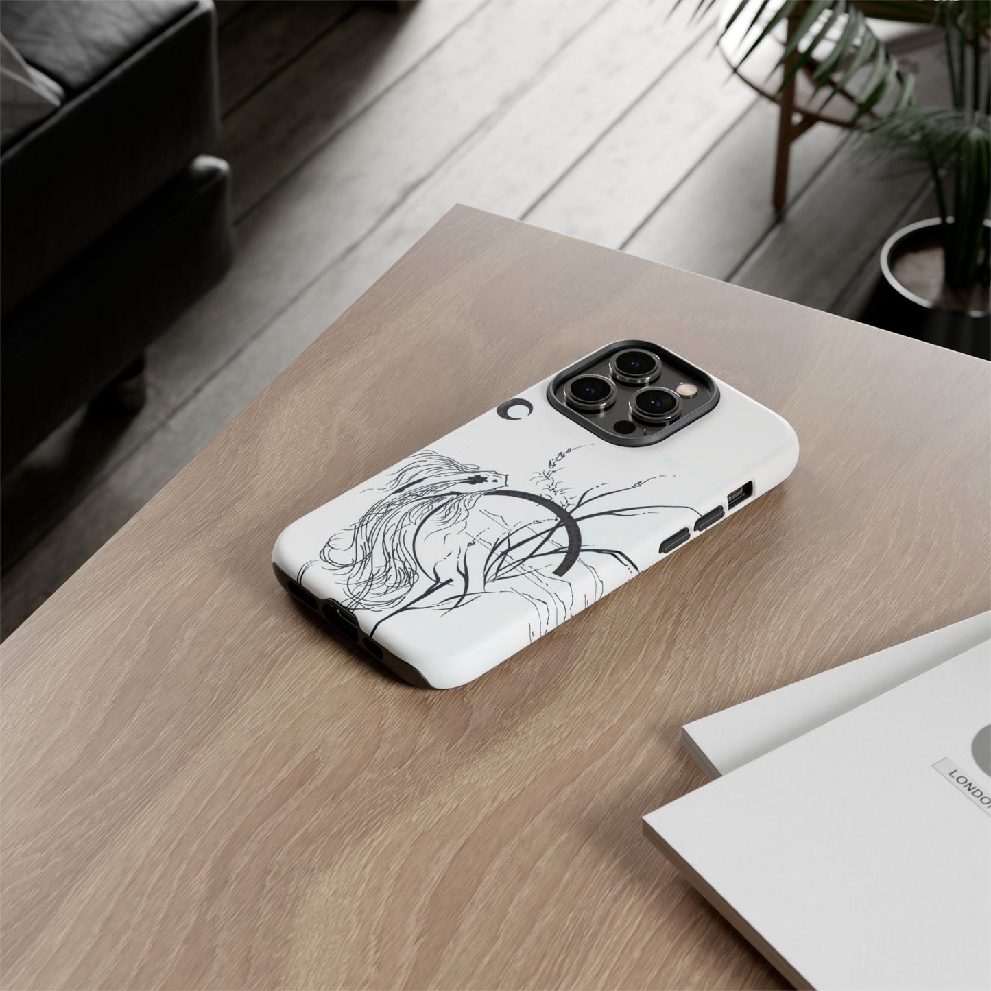 At Ease Koi Illustration phone case | Minimalist Line Art | Tough Cases