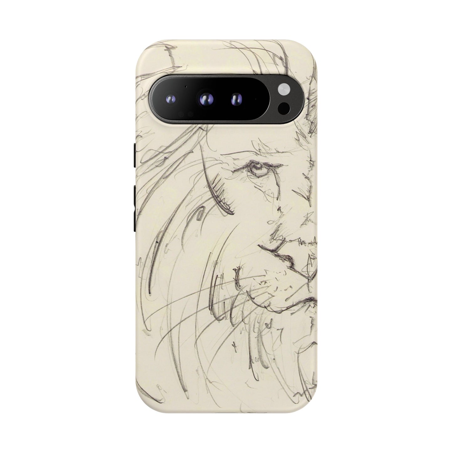 Flowing Lion Sketch phone case | Wildlife Art | Tough Cases