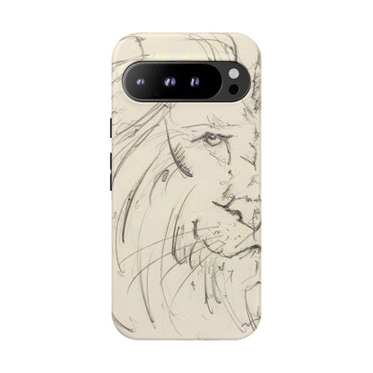 Flowing Lion Sketch phone case | Wildlife Art | Tough Cases