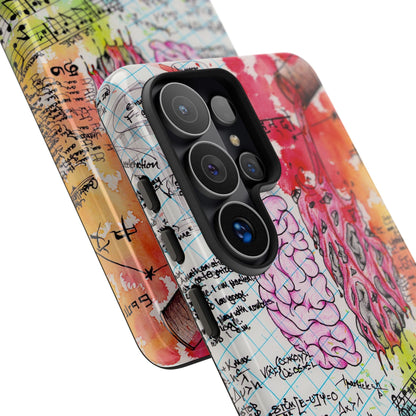 Brain Hemispheres Collage Phone Case | Tough Cases | Abstract Art Phone Case