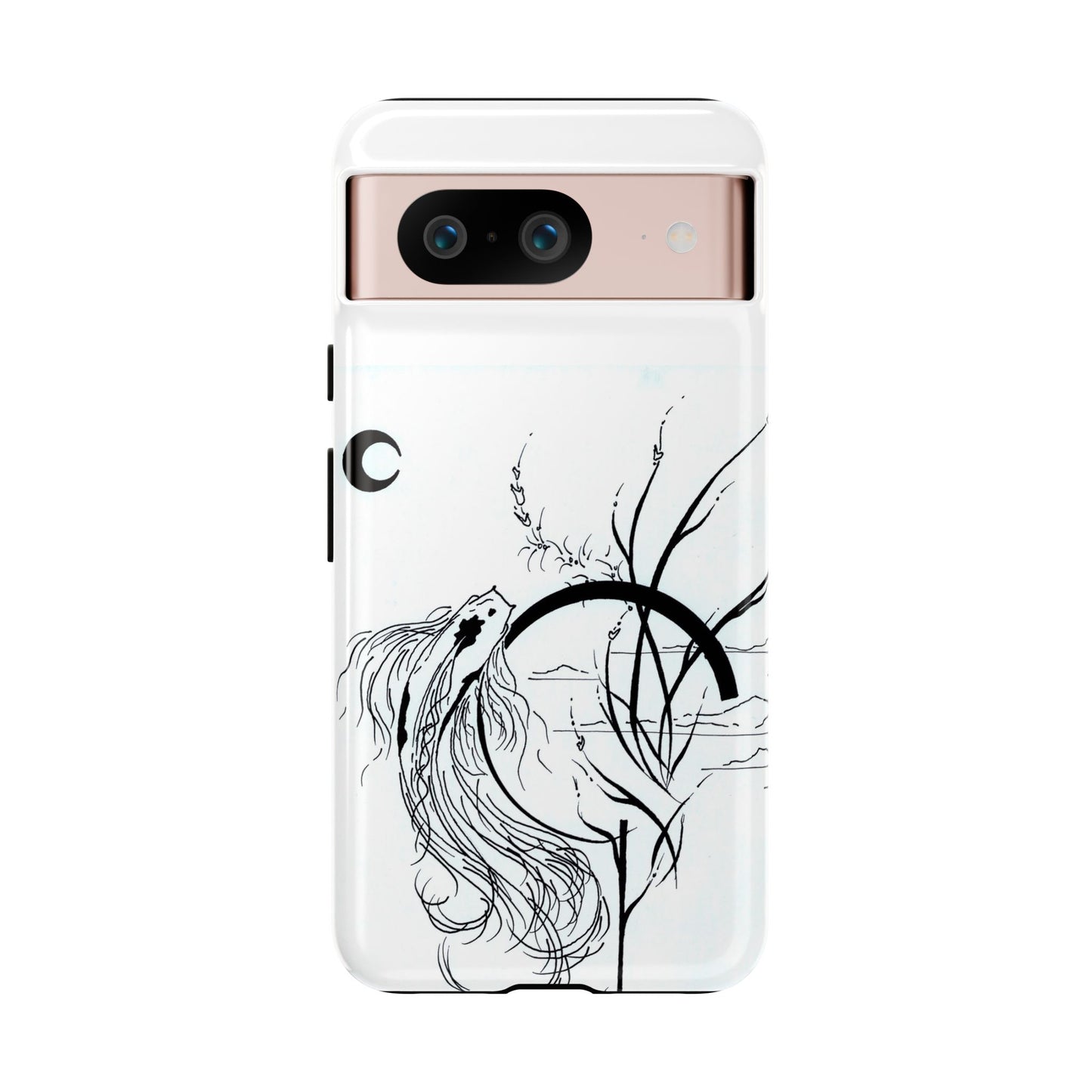 At Ease Koi Illustration phone case | Minimalist Line Art | Tough Cases