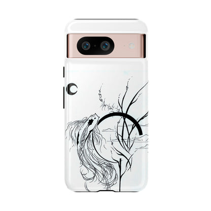 At Ease Koi Illustration phone case | Minimalist Line Art | Tough Cases