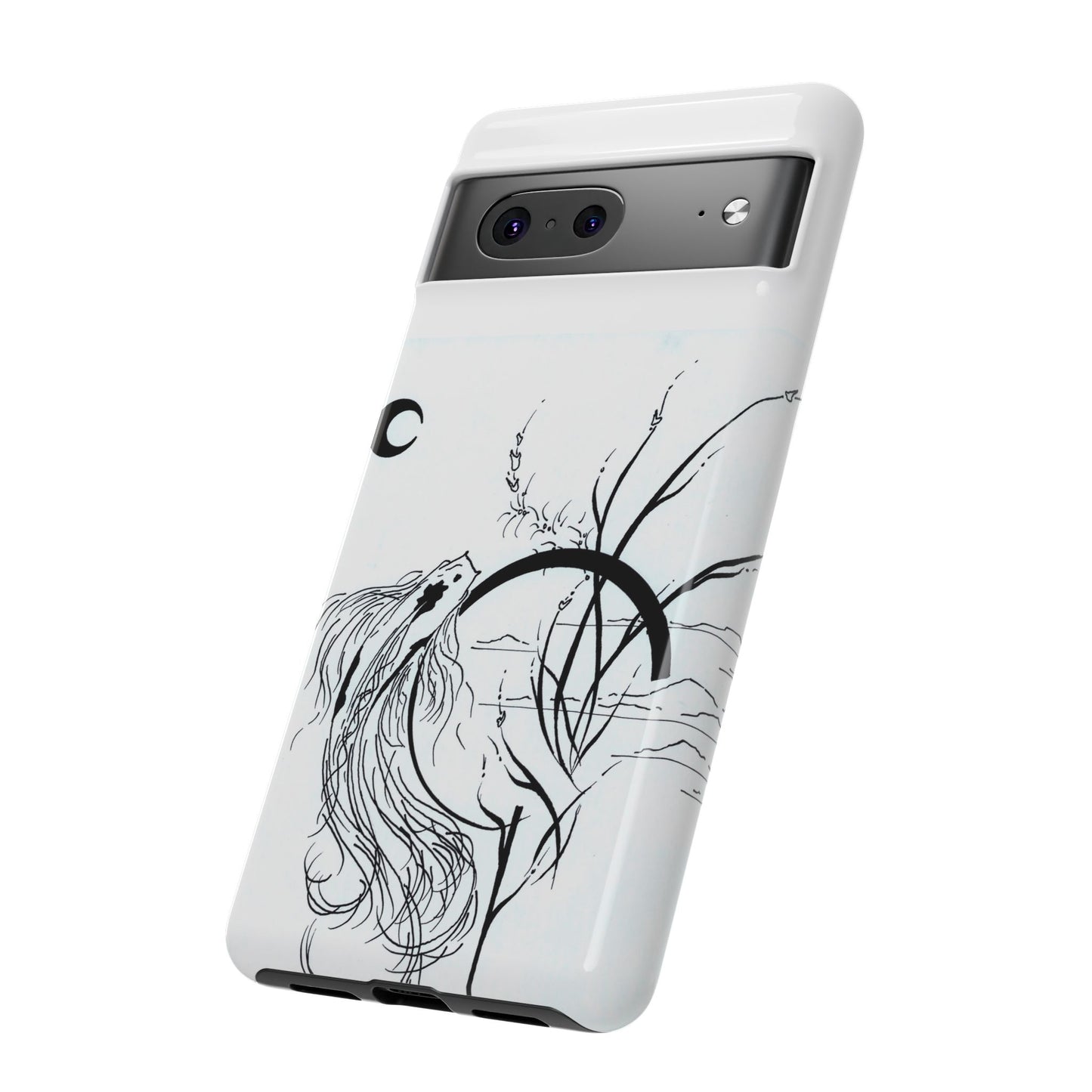 At Ease Koi Illustration phone case | Minimalist Line Art | Tough Cases