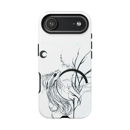 At Ease Koi Illustration phone case | Minimalist Line Art | Tough Cases