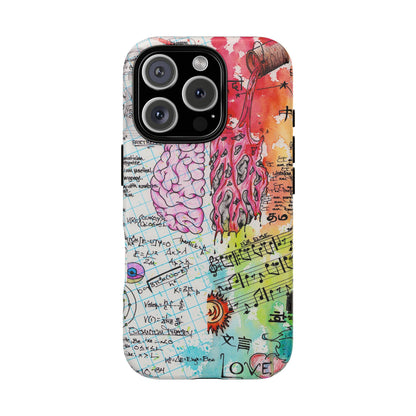 Brain Hemispheres Collage Phone Case | Tough Cases | Abstract Art Phone Case