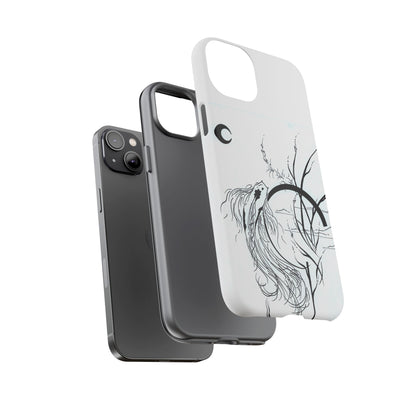 At Ease Koi Illustration phone case | Minimalist Line Art | Tough Cases