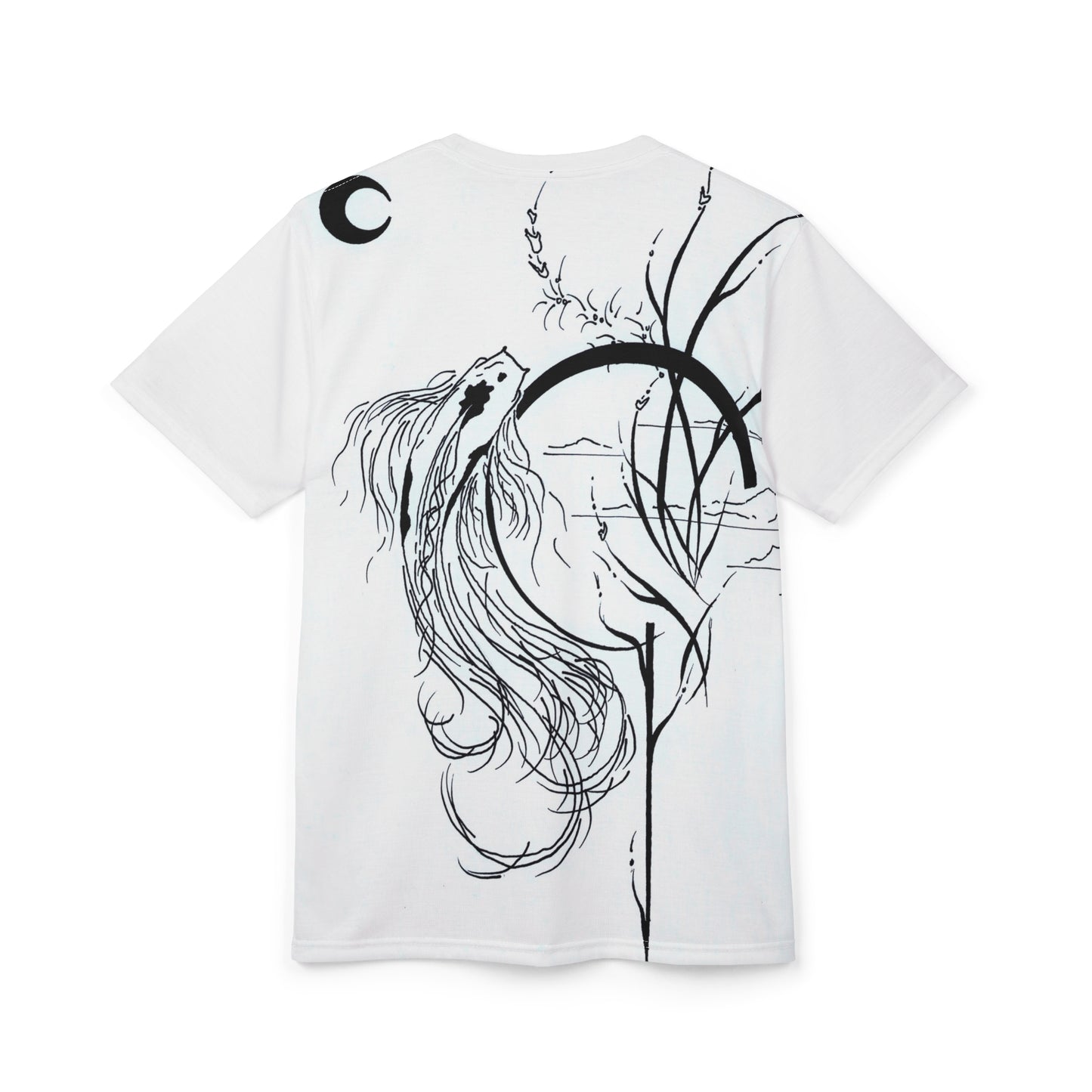 At Ease Koi Illustration Tee | Minimalist Line Art T-Shirt
