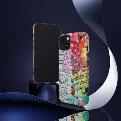 Brain Hemispheres Collage Phone Case | Tough Cases | Abstract Art Phone Case
