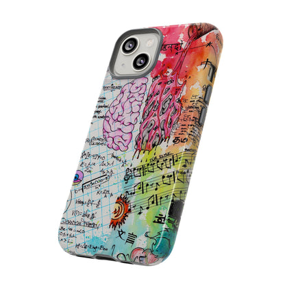 Brain Hemispheres Collage Phone Case | Tough Cases | Abstract Art Phone Case
