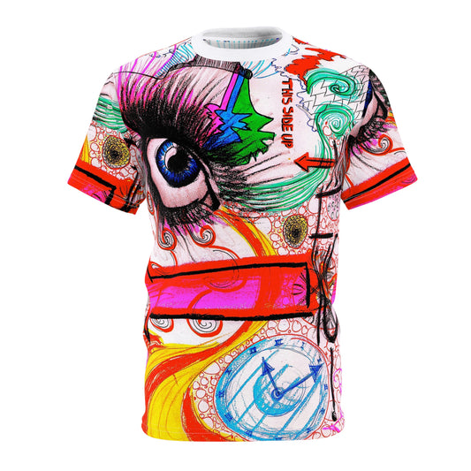 you F#@% Eye Graffiti T-shirt | Surreal Eye Collage Tee | All-Over Print