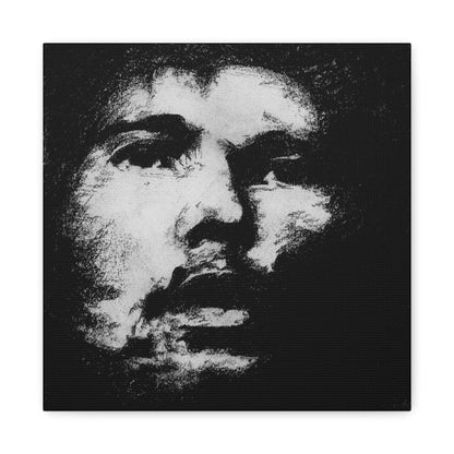Bob's Portrait Canvas | Matte Stretched Canvas 1.25" | Charcoal Portrait
