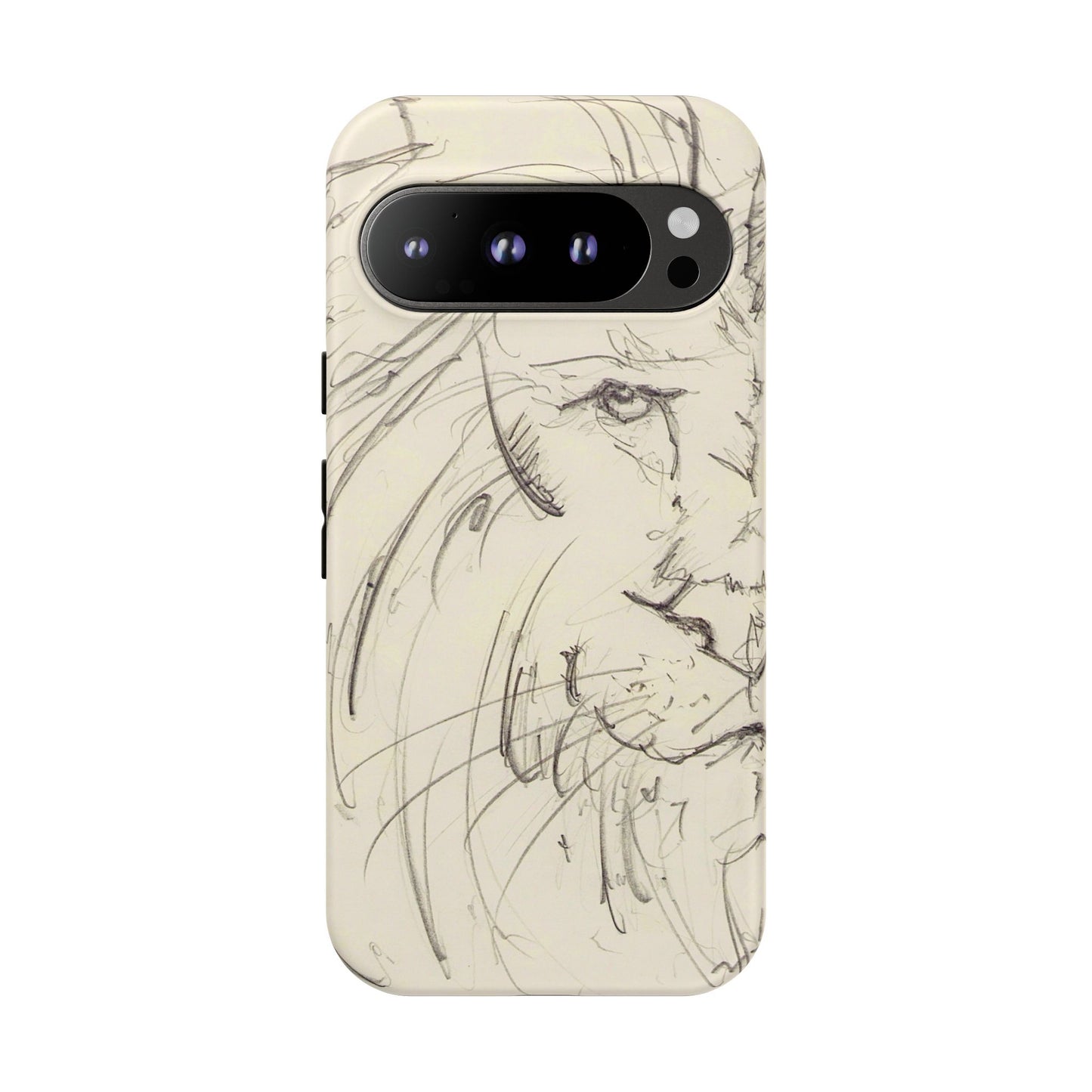 Flowing Lion Sketch phone case | Wildlife Art | Tough Cases