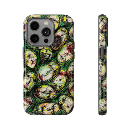 Abstract Sanity Faces Phone Case | Expressionist Face Art | Tough Case