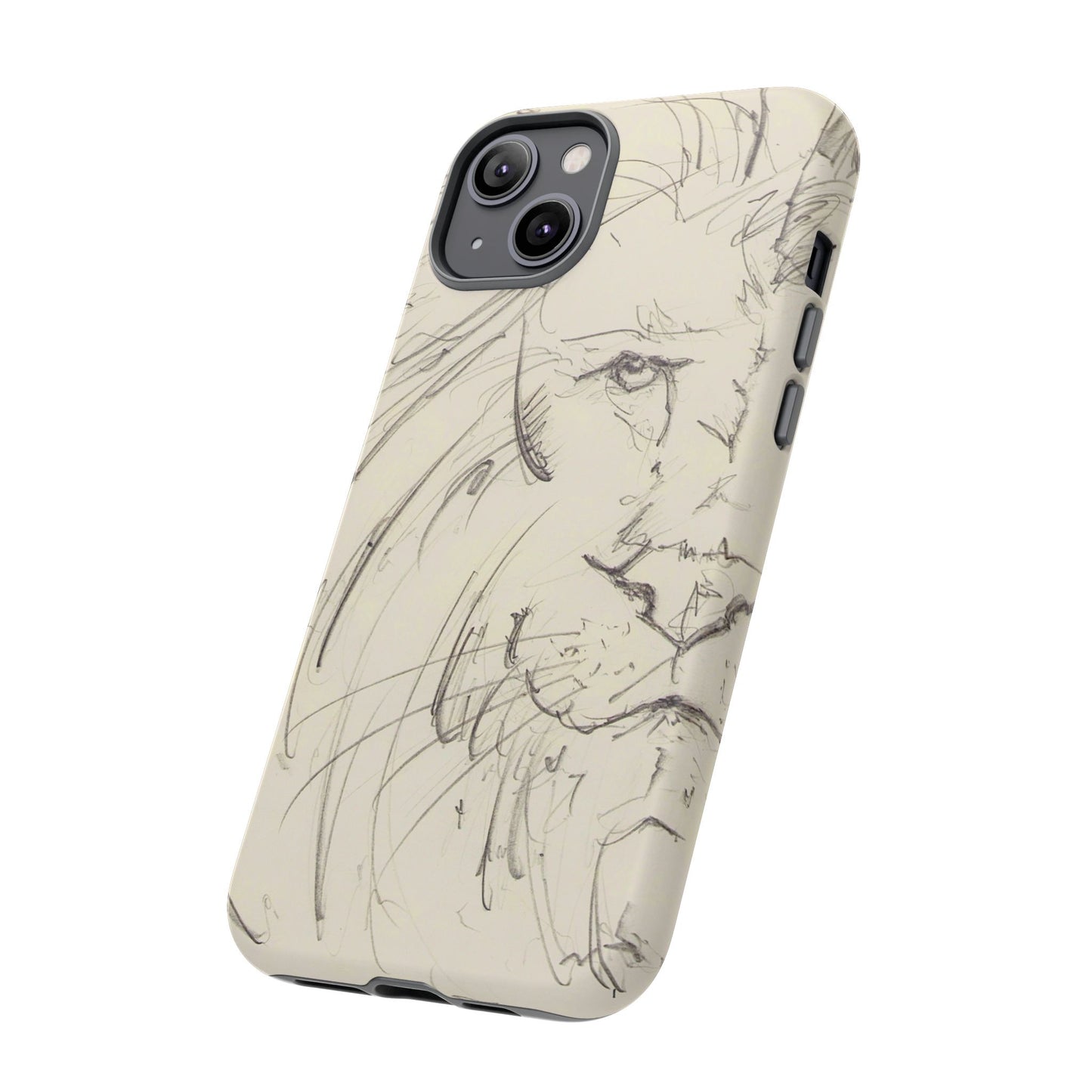 Flowing Lion Sketch phone case | Wildlife Art | Tough Cases