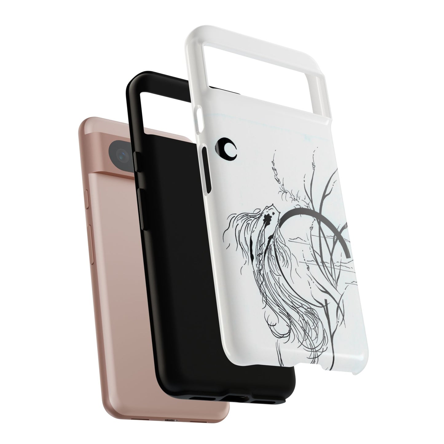 At Ease Koi Illustration phone case | Minimalist Line Art | Tough Cases