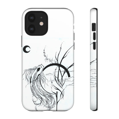 At Ease Koi Illustration phone case | Minimalist Line Art | Tough Cases