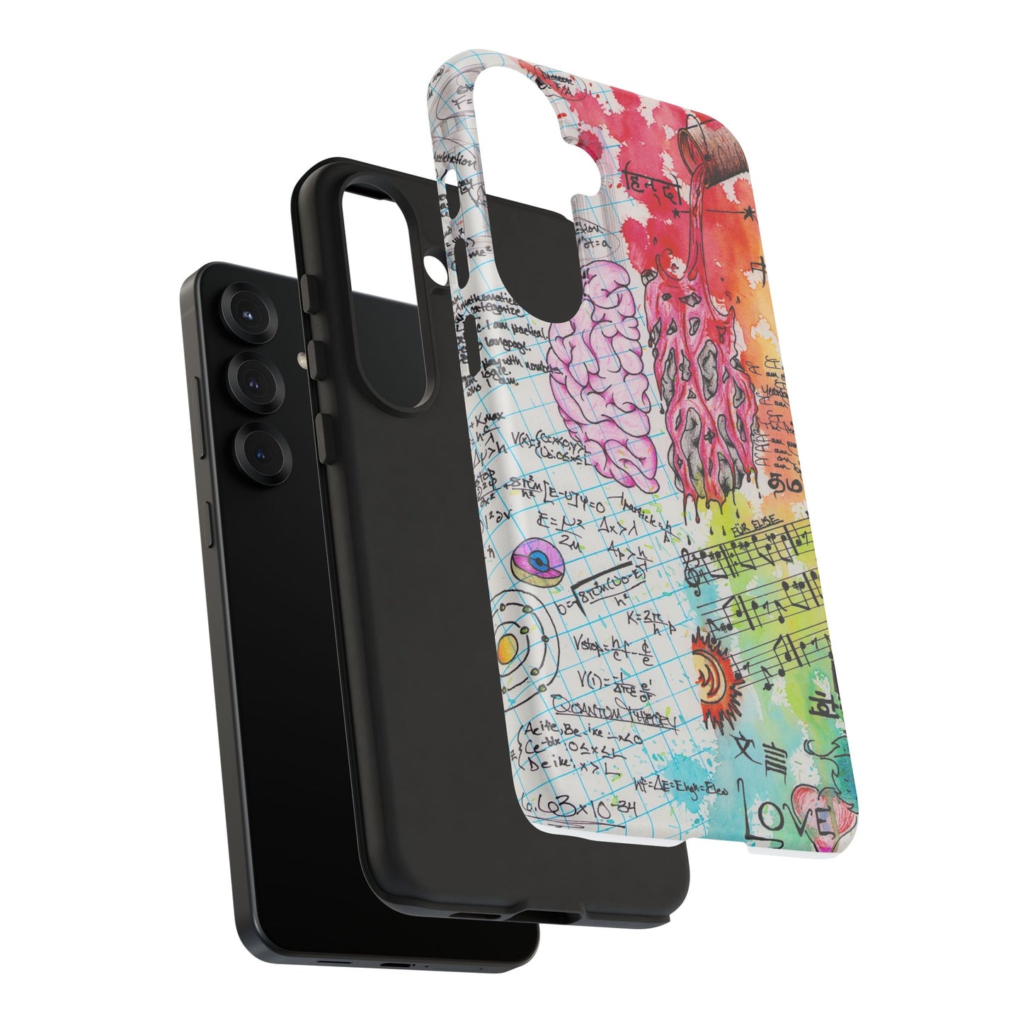 Brain Hemispheres Collage Phone Case | Tough Cases | Abstract Art Phone Case