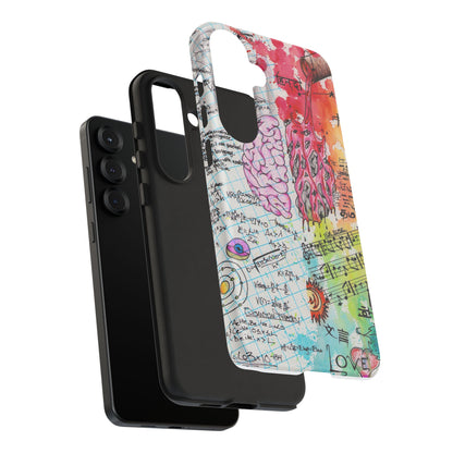 Brain Hemispheres Collage Phone Case | Tough Cases | Abstract Art Phone Case