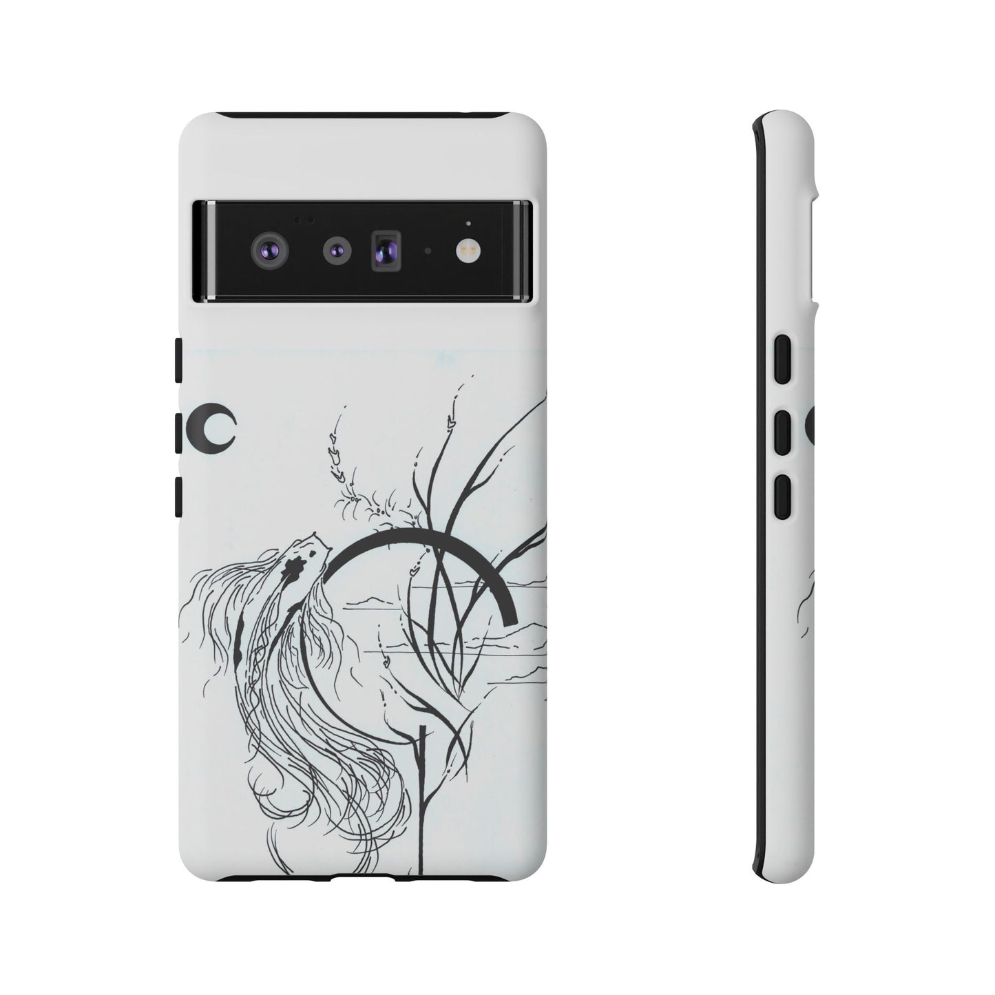 At Ease Koi Illustration phone case | Minimalist Line Art | Tough Cases